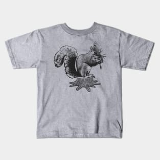 Squirrel playing the flute Kids T-Shirt